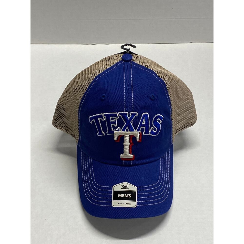 Texas Rangers Fan Favorite Mesh Trucker Hat Adjustable New